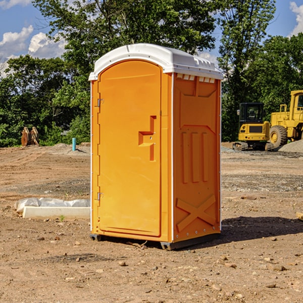 how often are the portable restrooms cleaned and serviced during a rental period in Birchwood